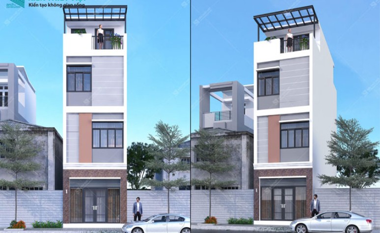 Hình thực tế – nhà phố 1 trệt 3 lầu