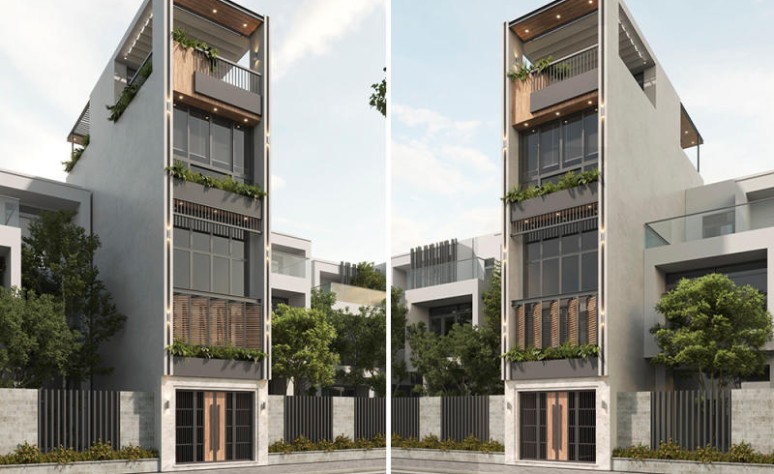 N’s House – Thiết kế nhà phố thoáng mát với 2 khoảng thông tầng