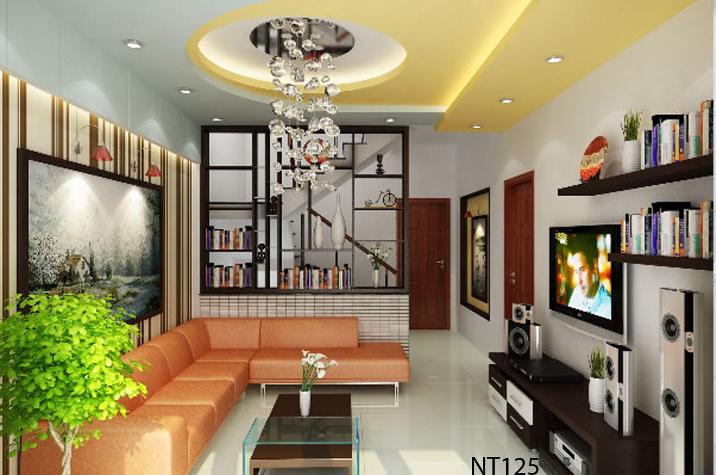 Phối cảnh 3D – Tổng hợp một số thiết kế phòng khách (42)