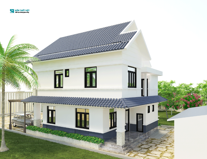 Phối cảnh 3D – Ấn tượng với biệt thự vườn mái thái 2 tầng (7)