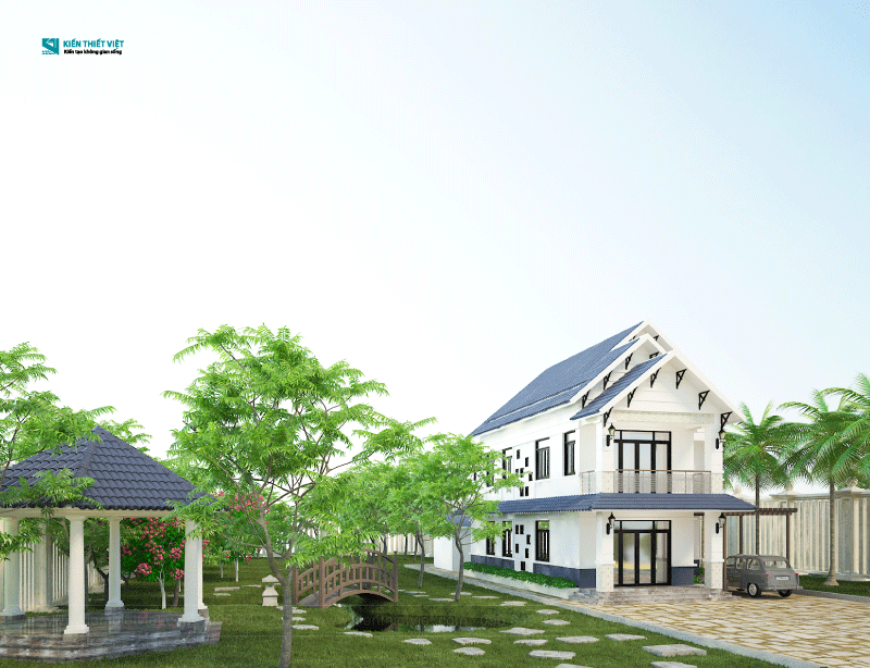 Phối cảnh 3D – Ấn tượng với biệt thự vườn mái thái 2 tầng (3)
