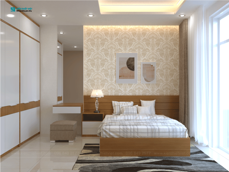 Phối cảnh 3D – Thiết kế nhà phố 1 trệt 1 lửng 2 lầu tân cổ điển (13)