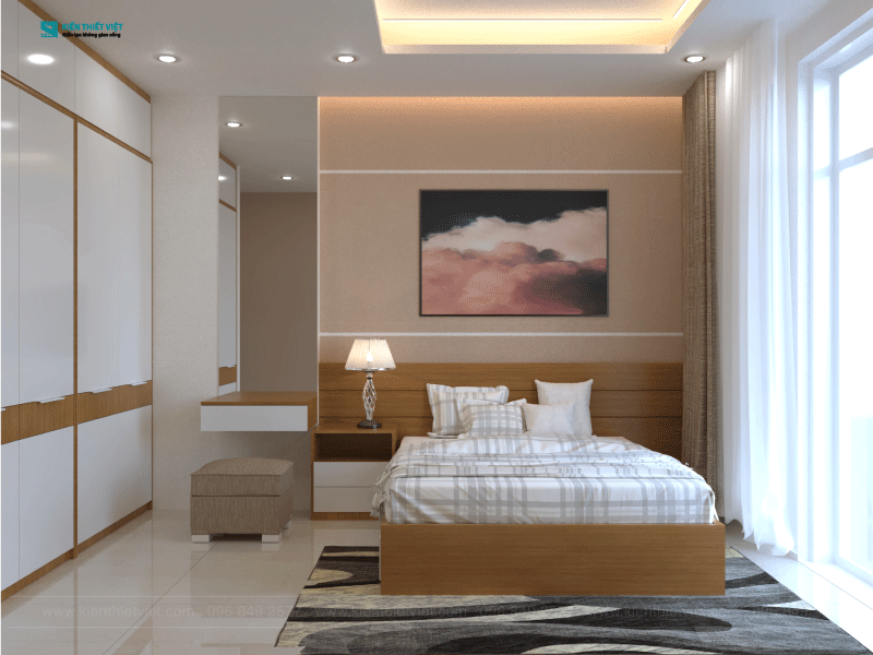 Phối cảnh 3D – Thiết kế nhà phố 1 trệt 1 lửng 2 lầu tân cổ điển (8)