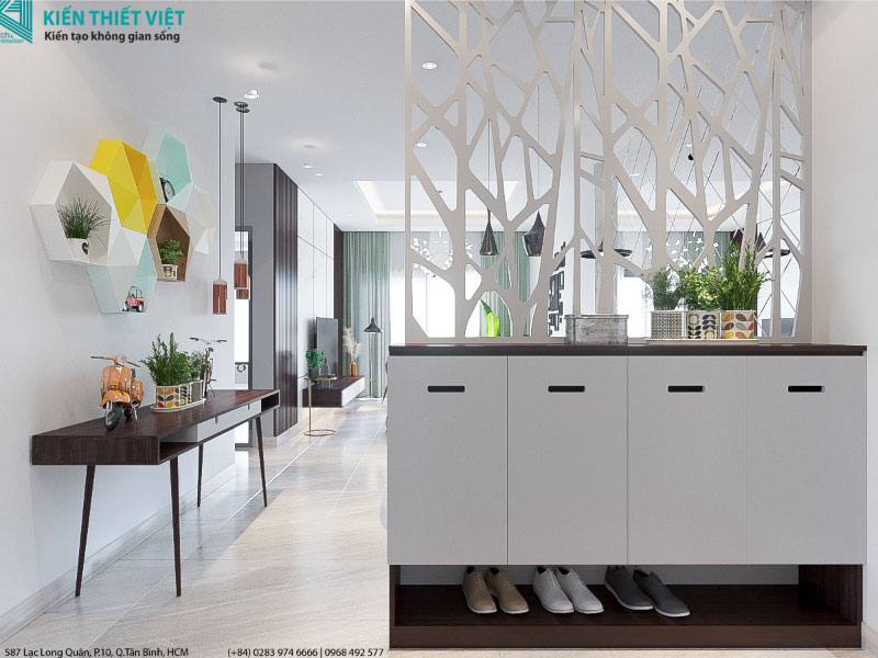 Phối cảnh 3D – Thiết kế nội thất căn hộ Hado Centrosa Garden 2 phòng ngủ (1)