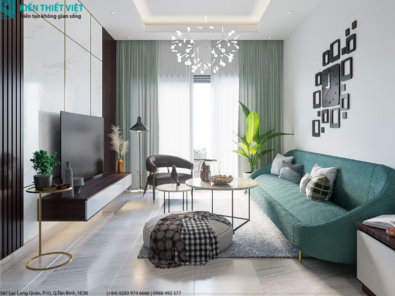 Phối cảnh 3D – Thiết kế nội thất căn hộ Hado Centrosa Garden 2 phòng ngủ (2)