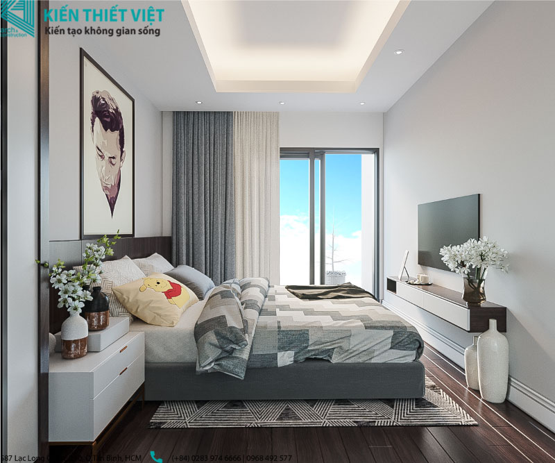 Phối cảnh 3D – Thiết kế nội thất căn hộ Hado Centrosa Garden 2 phòng ngủ (6)