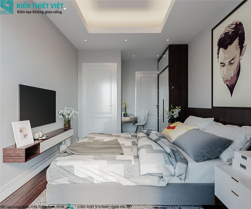 Phối cảnh 3D – Thiết kế nội thất căn hộ Hado Centrosa Garden 2 phòng ngủ (8)
