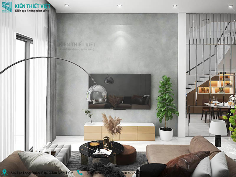 Phối cảnh 3D – Nhà phố 1 trệt 2 lầu nhà chị Trâm quận Thủ Đức (3)