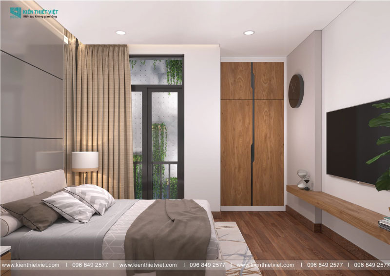 Phối cảnh 3D – Thiết kế nhà phố 1 trệt 1 lửng 2 lầu có sân thượng – 4x16m (7)