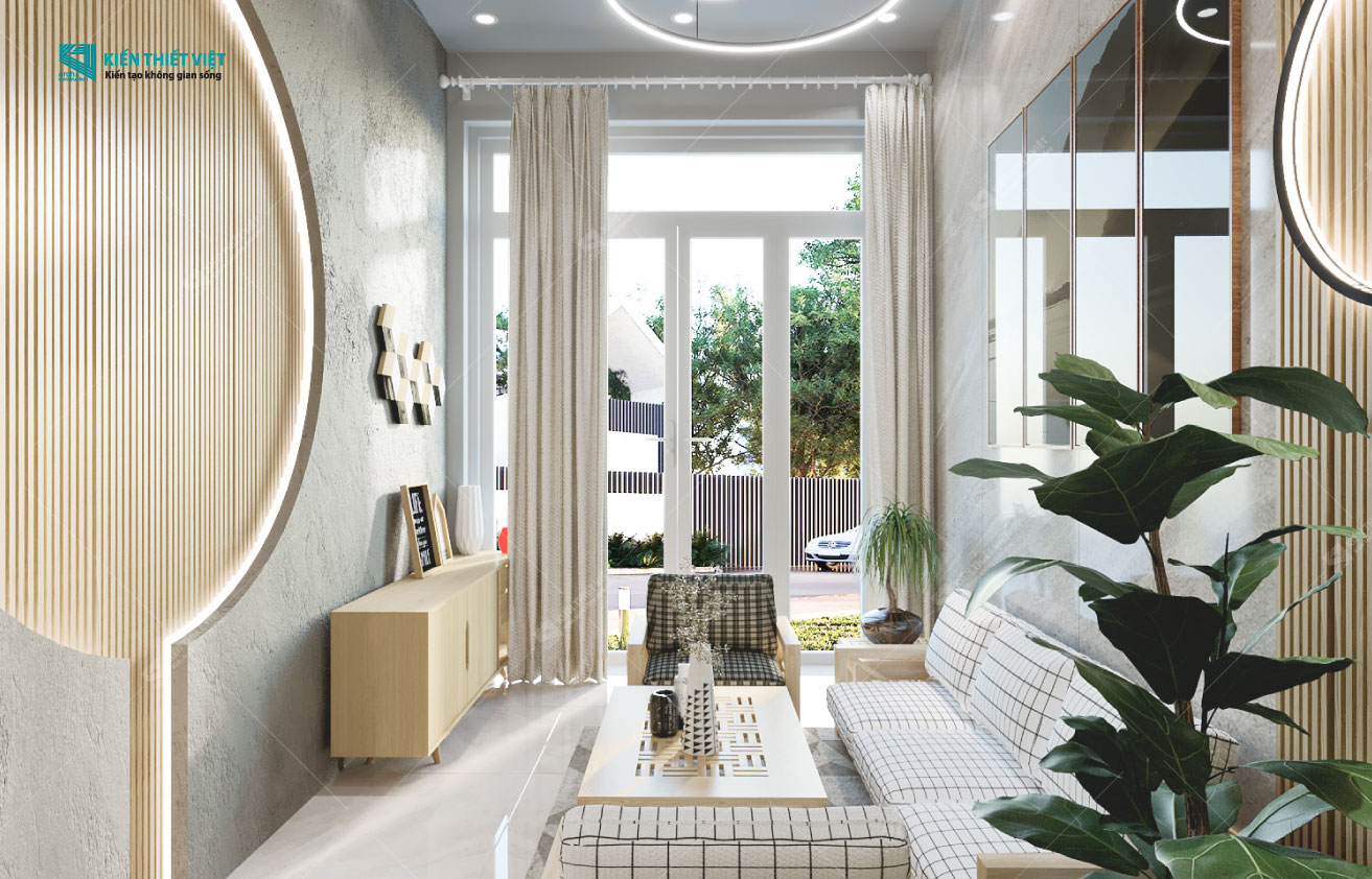 thiết kế nhà phố 1 trệt 2 lầu anh Vinh (4)
