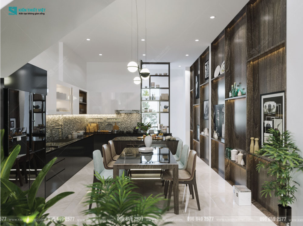 Phối cảnh 3D – Thiết kế nhà phố hiện đại 1 trệt 2 lầu tại quận 9 (9)