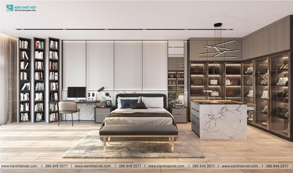 Phối cảnh 3D – Thiết kế nhà phố tân cổ điển 5 tầng (14)
