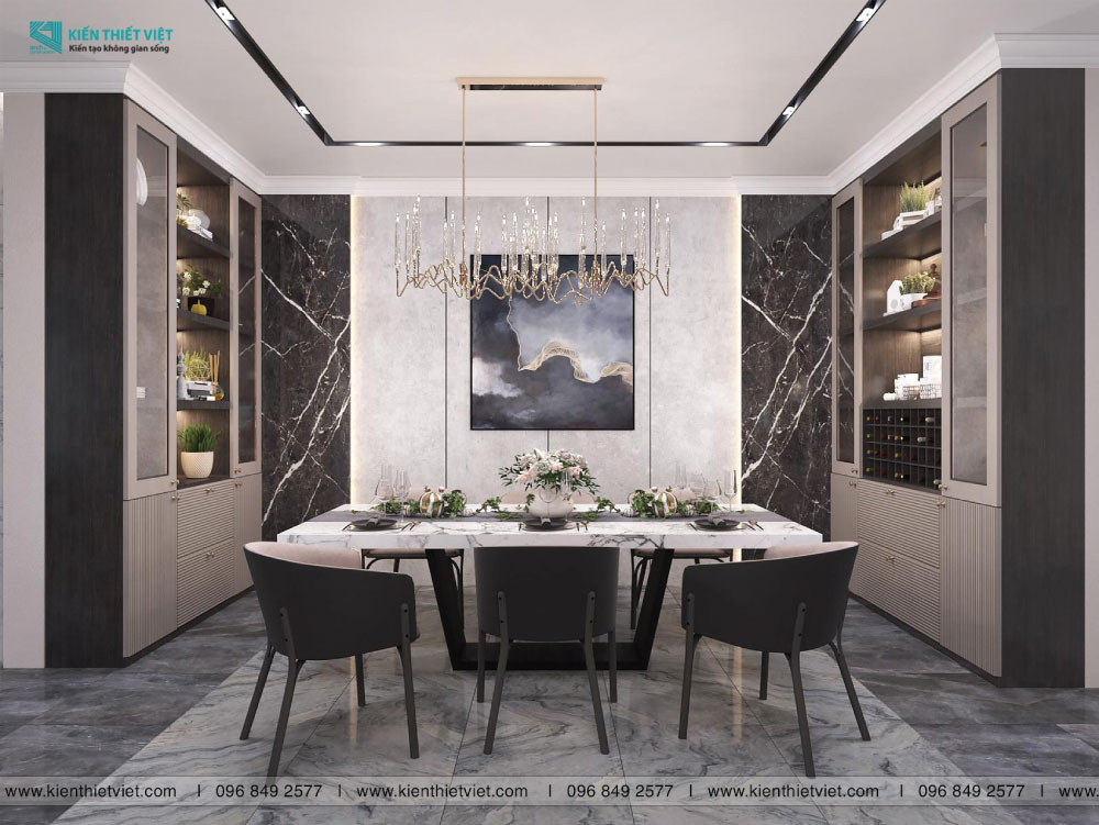Phối cảnh 3D – Thiết kế nhà phố tân cổ điển 5 tầng (5)