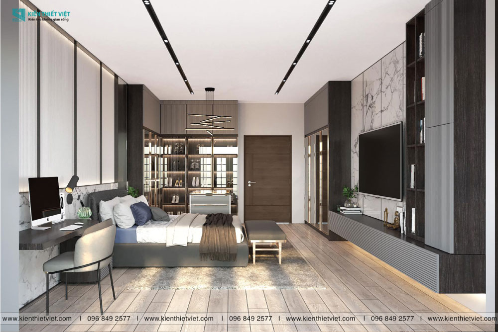 Phối cảnh 3D – Thiết kế nhà phố tân cổ điển 5 tầng (11)