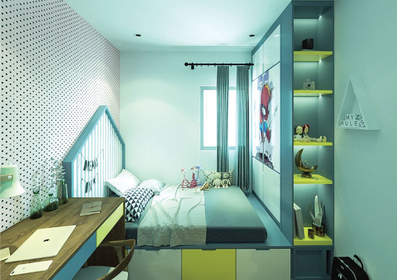 Phối cảnh 3D – Thiết kế nội thất căn hộ chung cư Him Lam Phú An (14)
