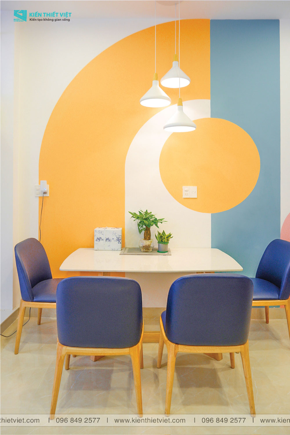 Phối cảnh 3D – [Hình thực tế] – Nhà phố 1 trệt 2 lầu nổi bật với nội thất color block (11)