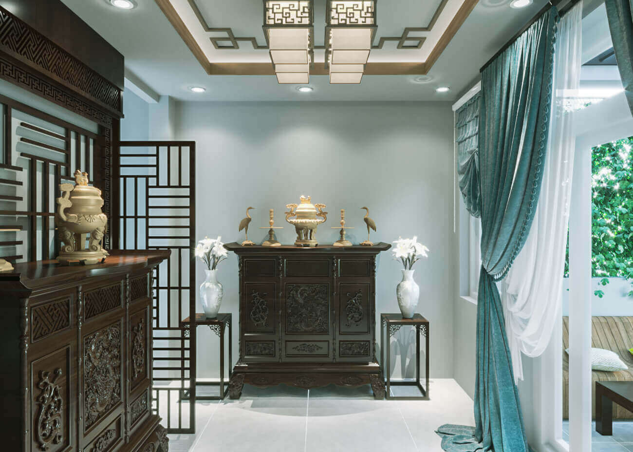 Phối cảnh 3D – Thiết kế nhà phố 4 tầng hiện đại kết hợp không gian kinh doanh Anh Minh (19)