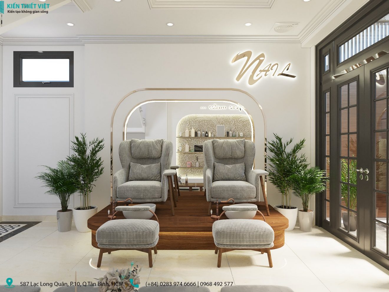 Phối cảnh 3D – Thiết kế nhà phố 2 mặt tiền Anh Phong (9)