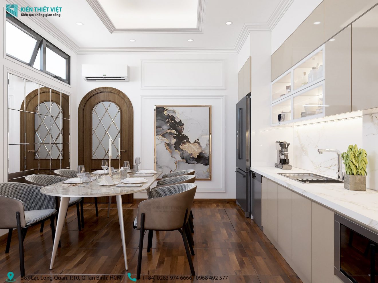 Phối cảnh 3D – Thiết kế nhà phố 2 mặt tiền Anh Phong (11)