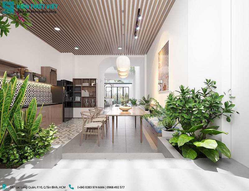 phòng khách kết hợp với bếp nhà anh hoàng (12)