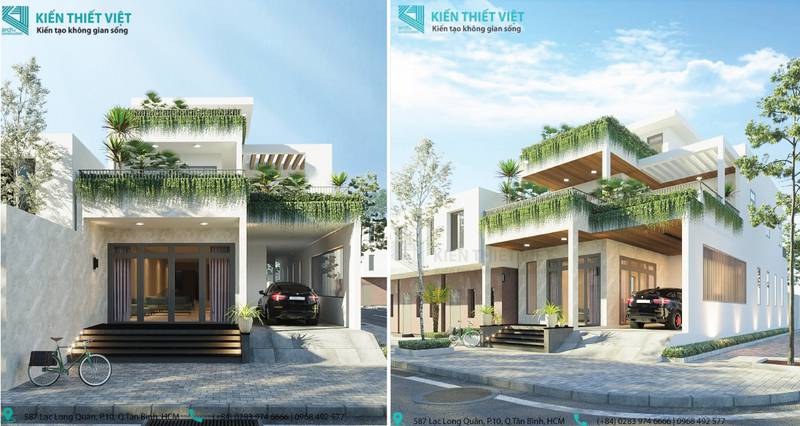 thiết kế mặt tiền nhà chị hiền củ chi (3)
