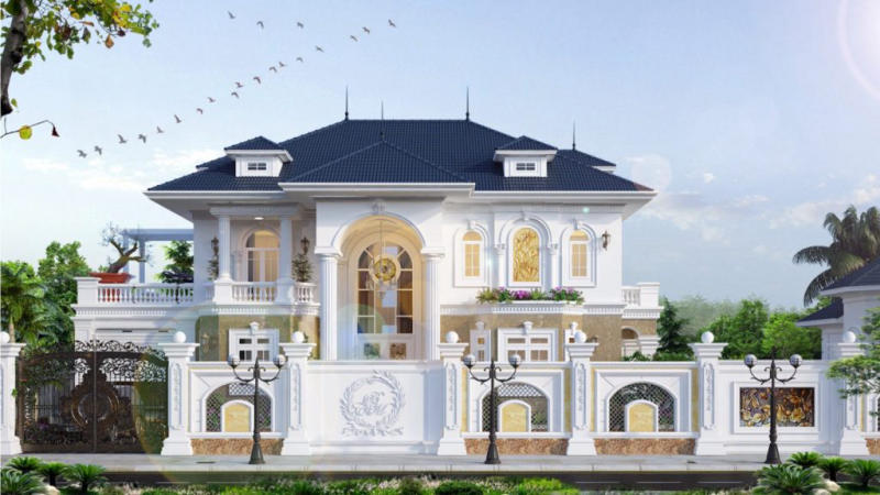 Mẫu thiết kế tân cổ điển 2 tầng kiểu Pháp (3)