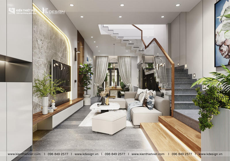 Nội thất phòng khách kết hợp bếp (4)