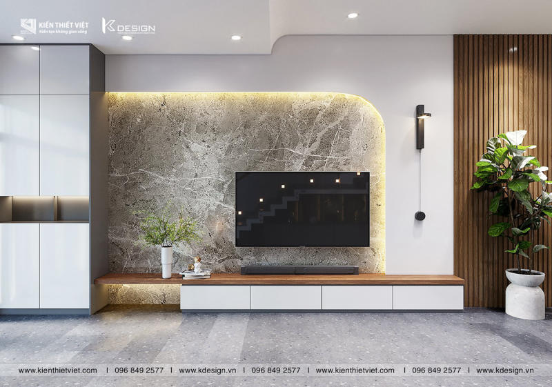 Nội thất phòng khách kết hợp bếp (7)