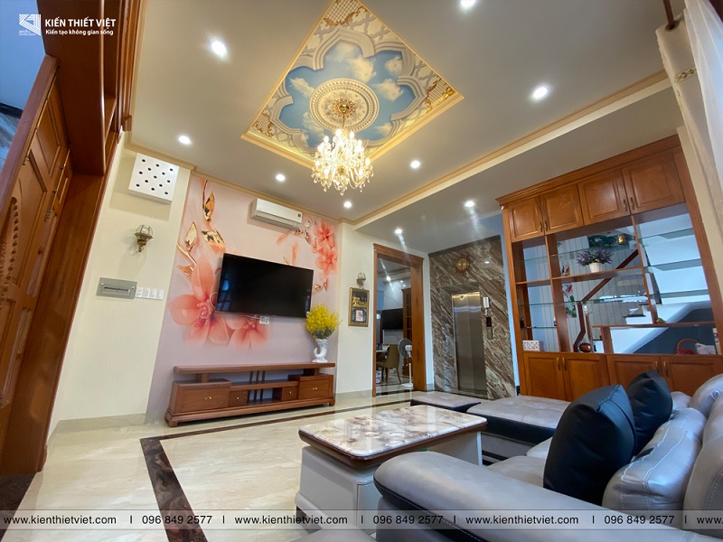 Phòng khách biệt thự tân cổ điển (11)