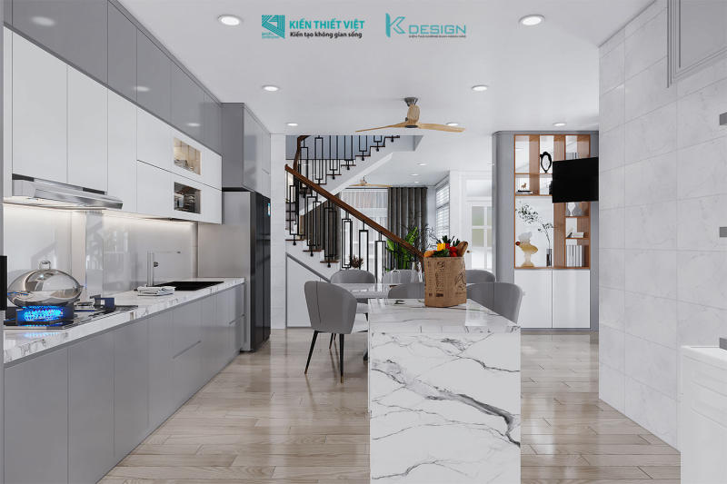 Thiết kế nội thất phòng khách + bếp (13)