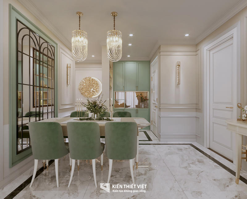 Thiết kế nội thất căn hộ tân cổ điển Phú Mỹ Hưng (4)
