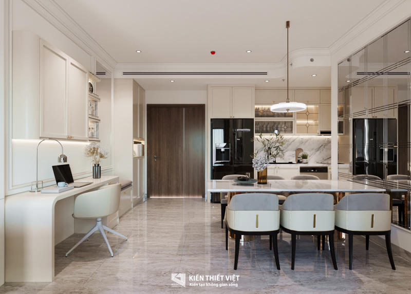 Thiết kế nội thất phòng khách bếp (3)