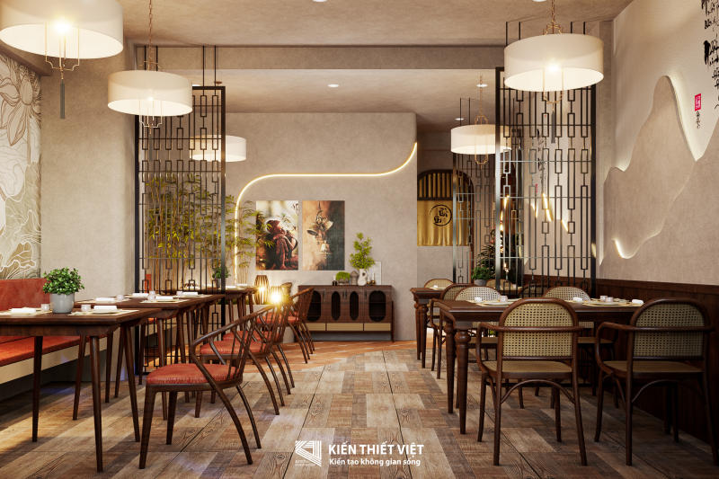 Thiết kế nội thất nhà hàng chay (1)