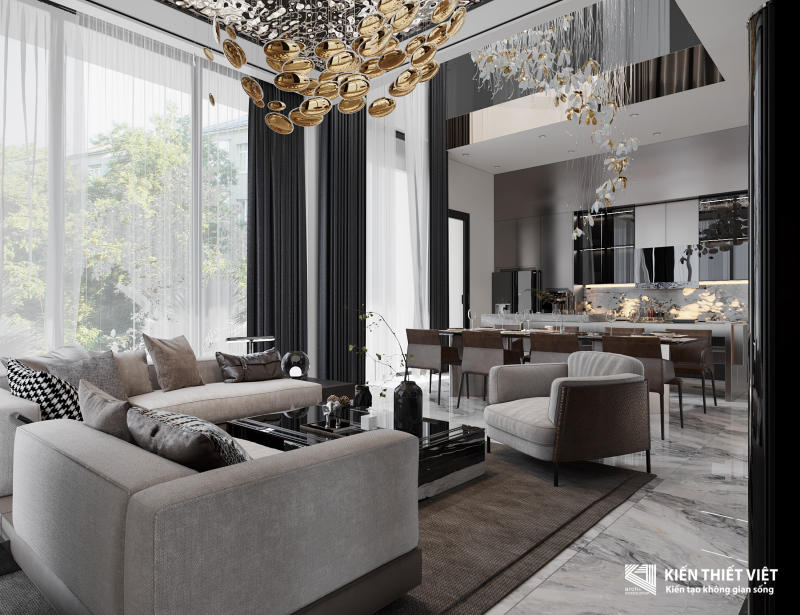 Thiết kế nội thất phòng khách bếp (8)