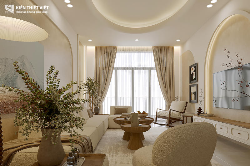 Thiết kế nội thất phòng khách – bếp (4)