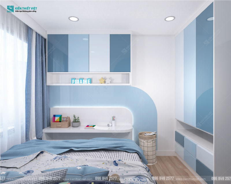 thiết kế phòng ngủ cho bé trai căn hộ Kingdom