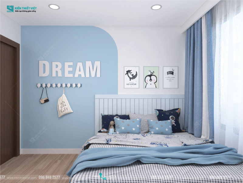 thiết kế phòng ngủ cho bé trai căn hộ Kingdom