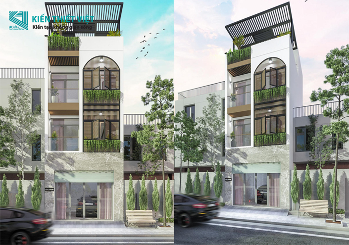 mẫu thiết kế mặt tiền nhà anh long