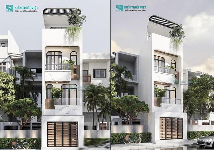 mẫu thiết kế mặt tiền nhà chị ngân
