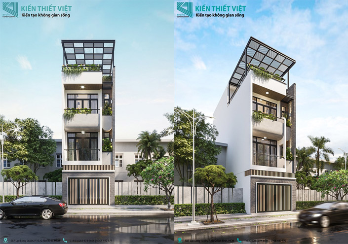 thiết kế mặt tiền nhà anh đẩu