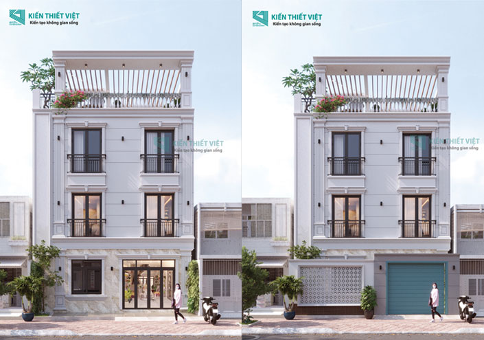 thiết kế mặt tiền nhà anh Tú
