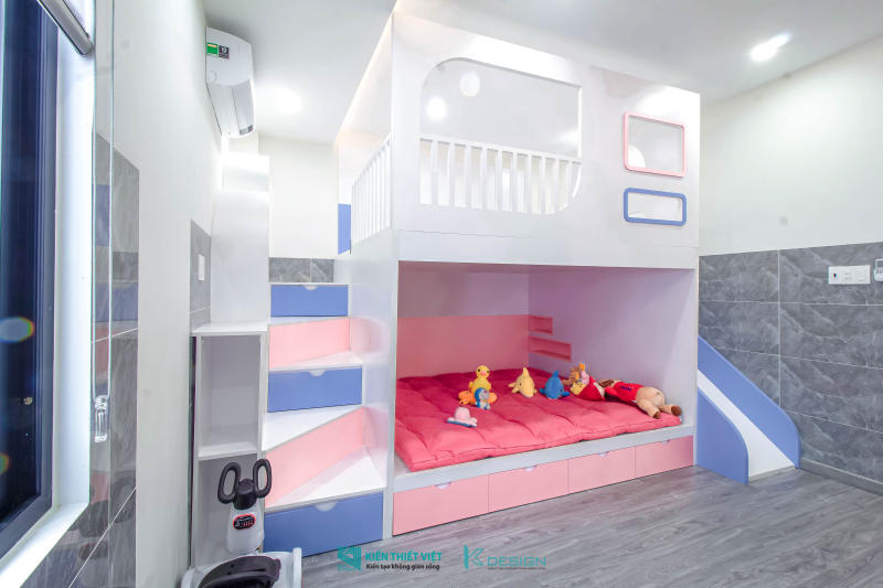 Thiết kế nội thất nhà phố anh Dũng q12 phòng ngủ kid