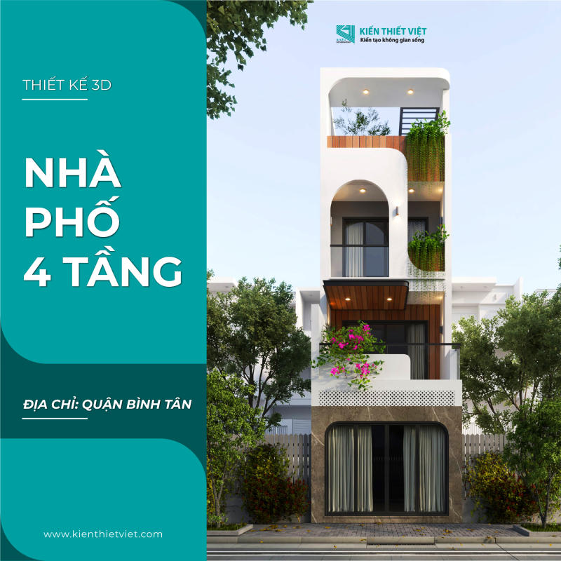 Thiết kế nội thất nhà phố hiện đại anh Thái Bình Tân
