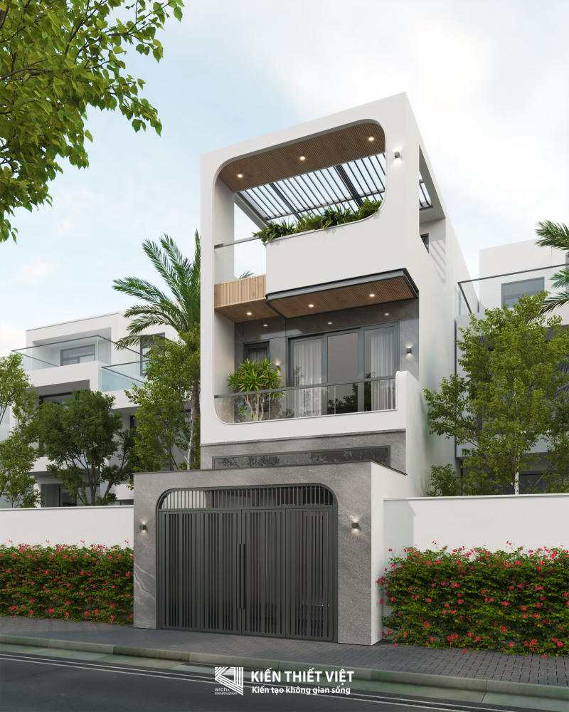 thiết kế nhà phố anh Tuân - Nhà Bè