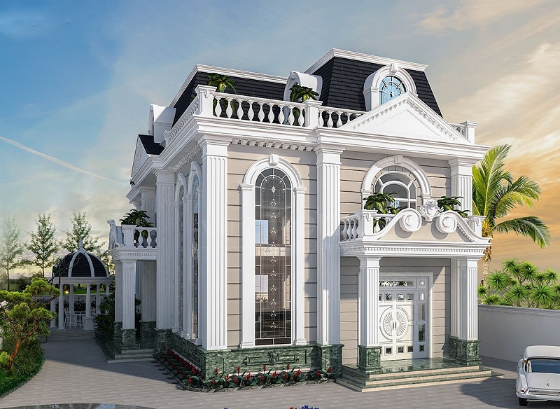 Biệt Thự 100m2 - Thiết Kế Đẹp Mắt Cho Cuộc Sống Hiện Đại 9 biet thu 2 tang 100m2 kieu phap