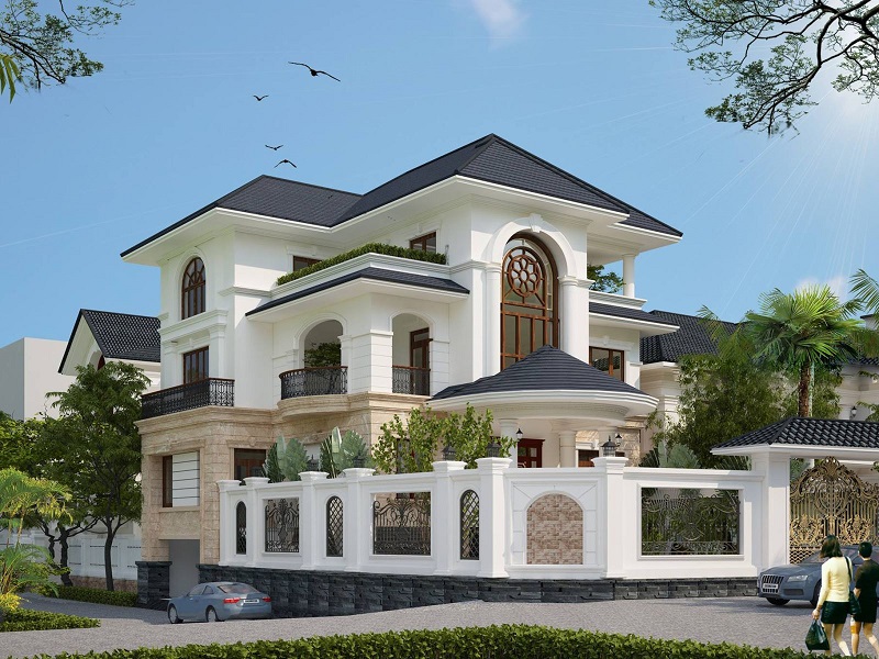 Biệt Thự 2 Tầng – Kiến Trúc Hiện Đại, Không Gian Sống Lý Tưởng 3 biet thu 2 tang phong cach chau au