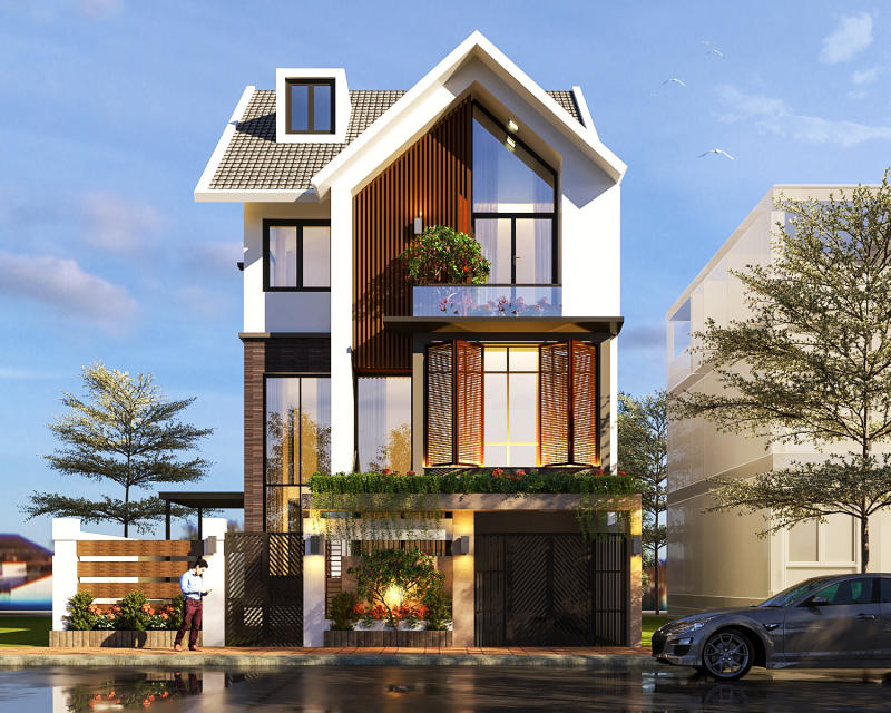 Biệt Thự 3 Tầng Hiện Đại 120m² – Tận Hưởng Không Gian Sống Đẳng Cấp 2 biet thu 3 tang hien dai 120m2 phu hop voi gia dinh nao