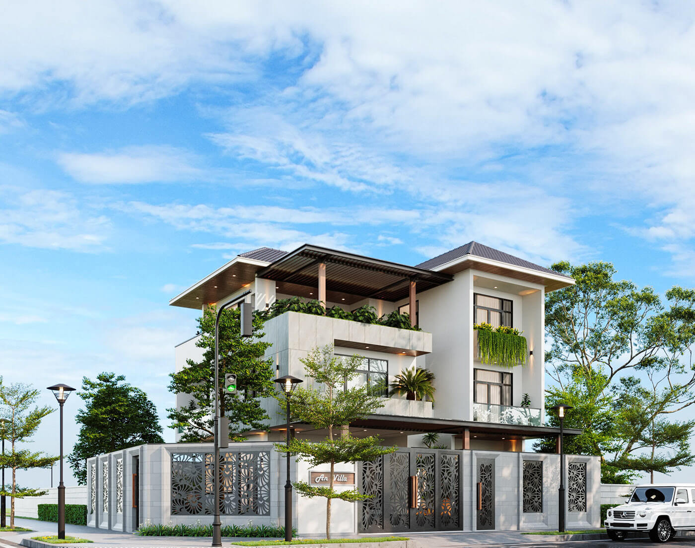Thiết kế biệt thự tại Bắc Ninh đẹp và phù hợp với không gian sống 4 biet thu hien dai la phong cach thiet ke pho bien o bac ninh