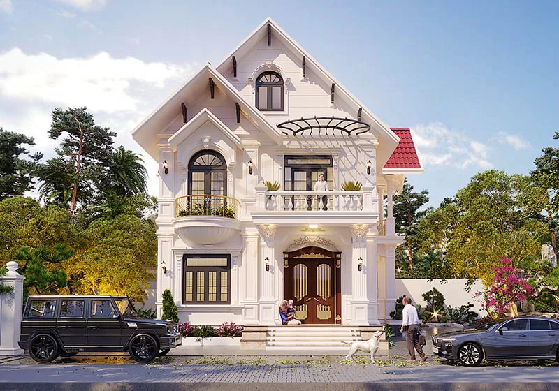 Thiết kế biệt thự tại Quảng Ninh đảm bảo phong thủy và thẩm mỹ 11 biet thu mai thai 2 tang la mot trong nhung lua chon pho bien