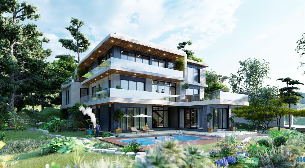 Top 101+ mẫu thiết kế biệt thự nghỉ dưỡng đẳng cấp và sang trọng bậc nhất 6 biet thu nghi duong trong do thi thuong duoc ket hop voi vuon nho tieu canh